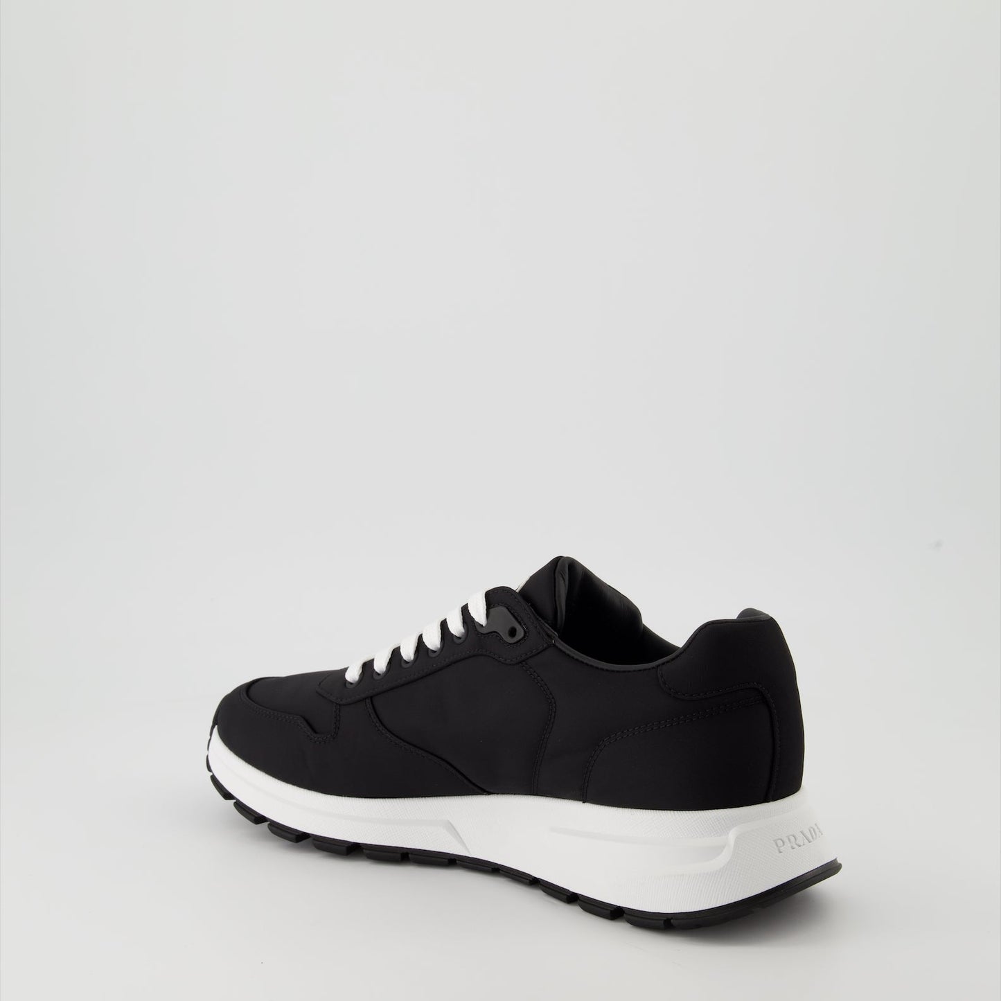 Prax 01 sneakers, Prada footwear, black Re-Nylon sneakers, luxury sneakers, Autumn-Winter 2024