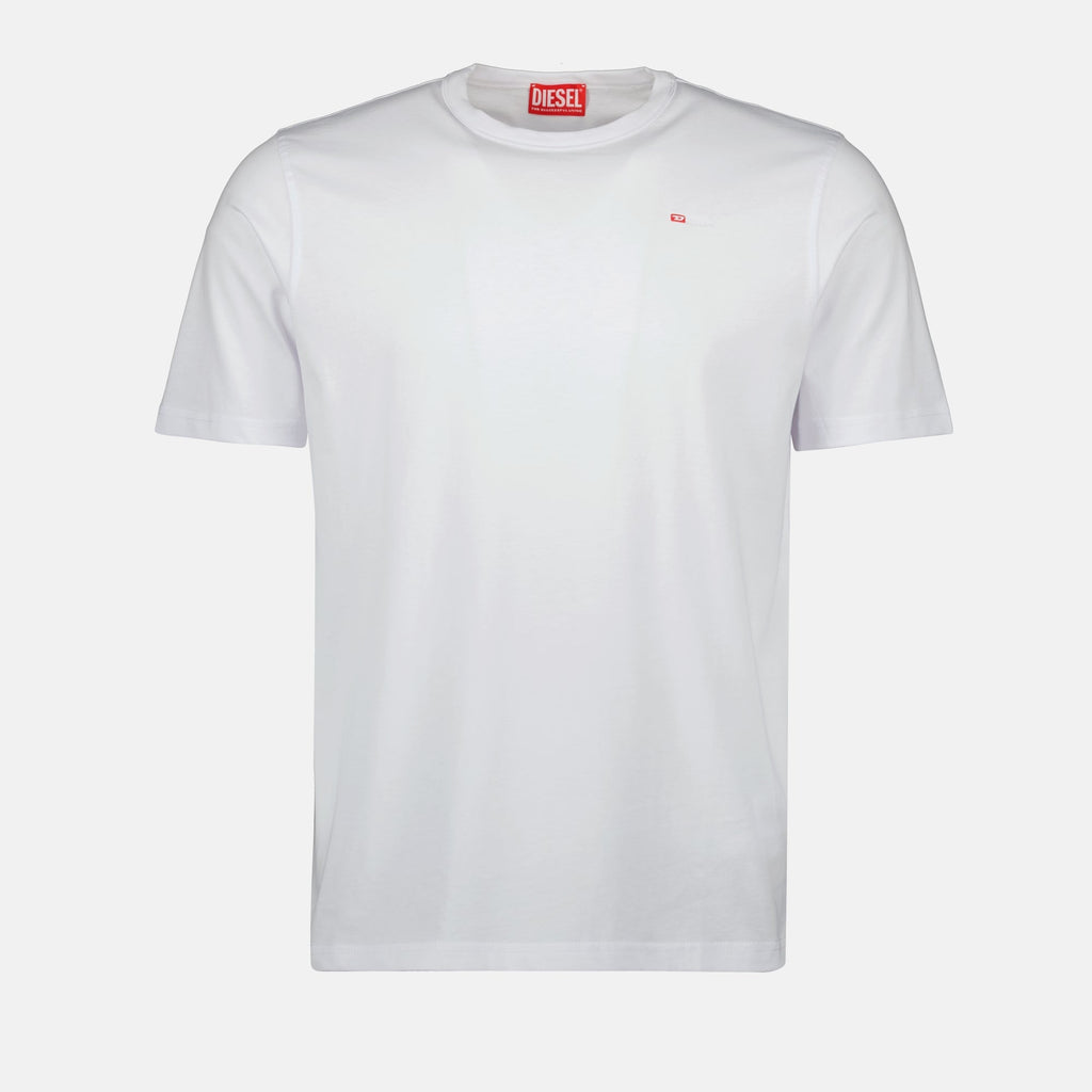Image of T-Adjust-Microdiv White T-Shirt by Diesel for Unisex - Season Autumn-Winter 2025 - Front View