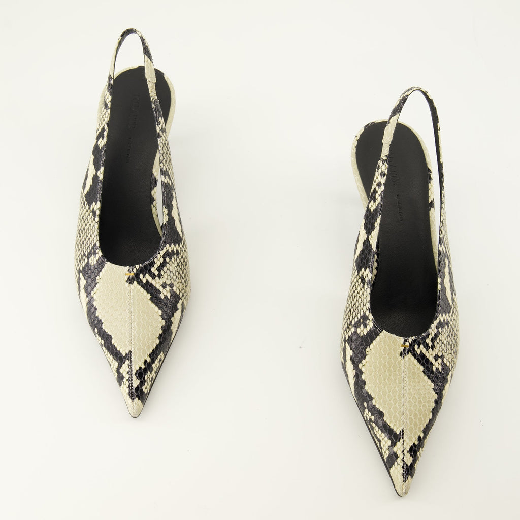 Zapatos de Tacón Bajo Bella Efecto Pitón