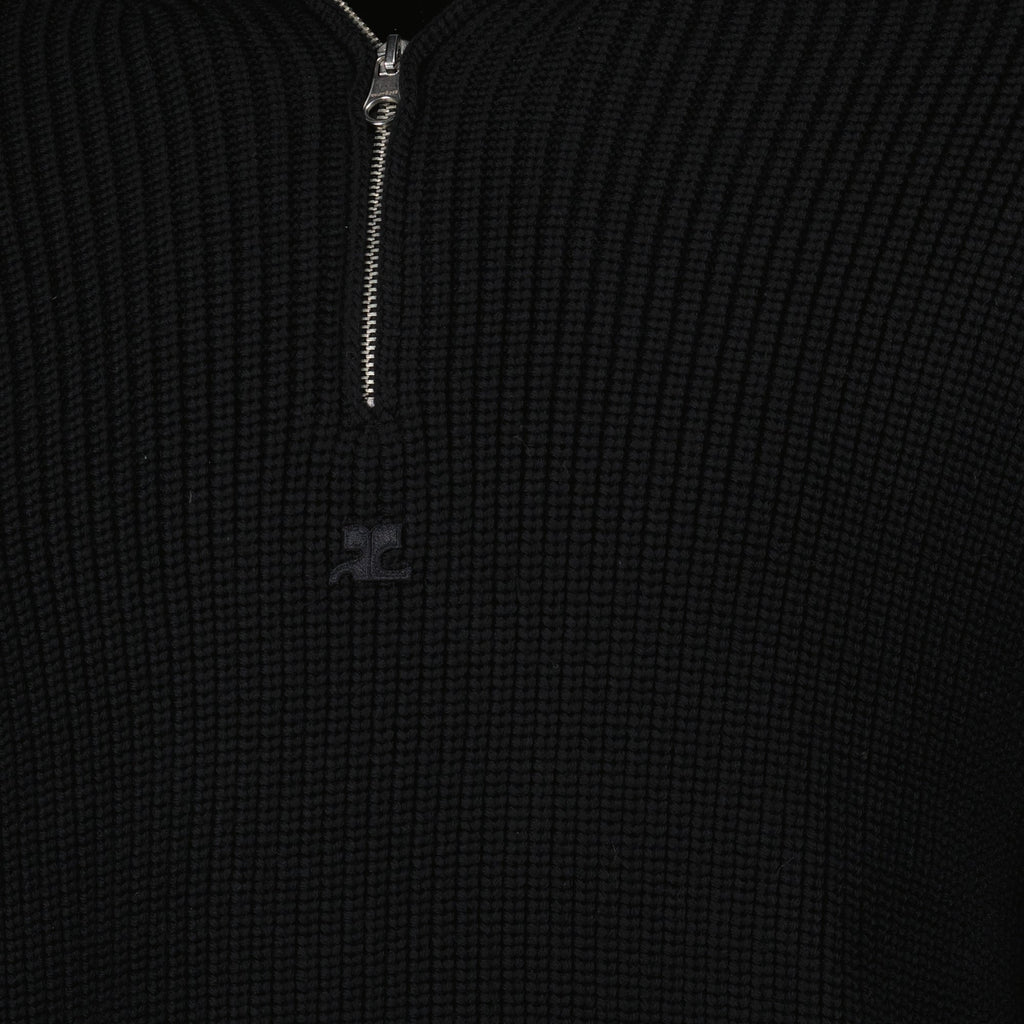 tricker black knit sweater courreges men 15468446384508