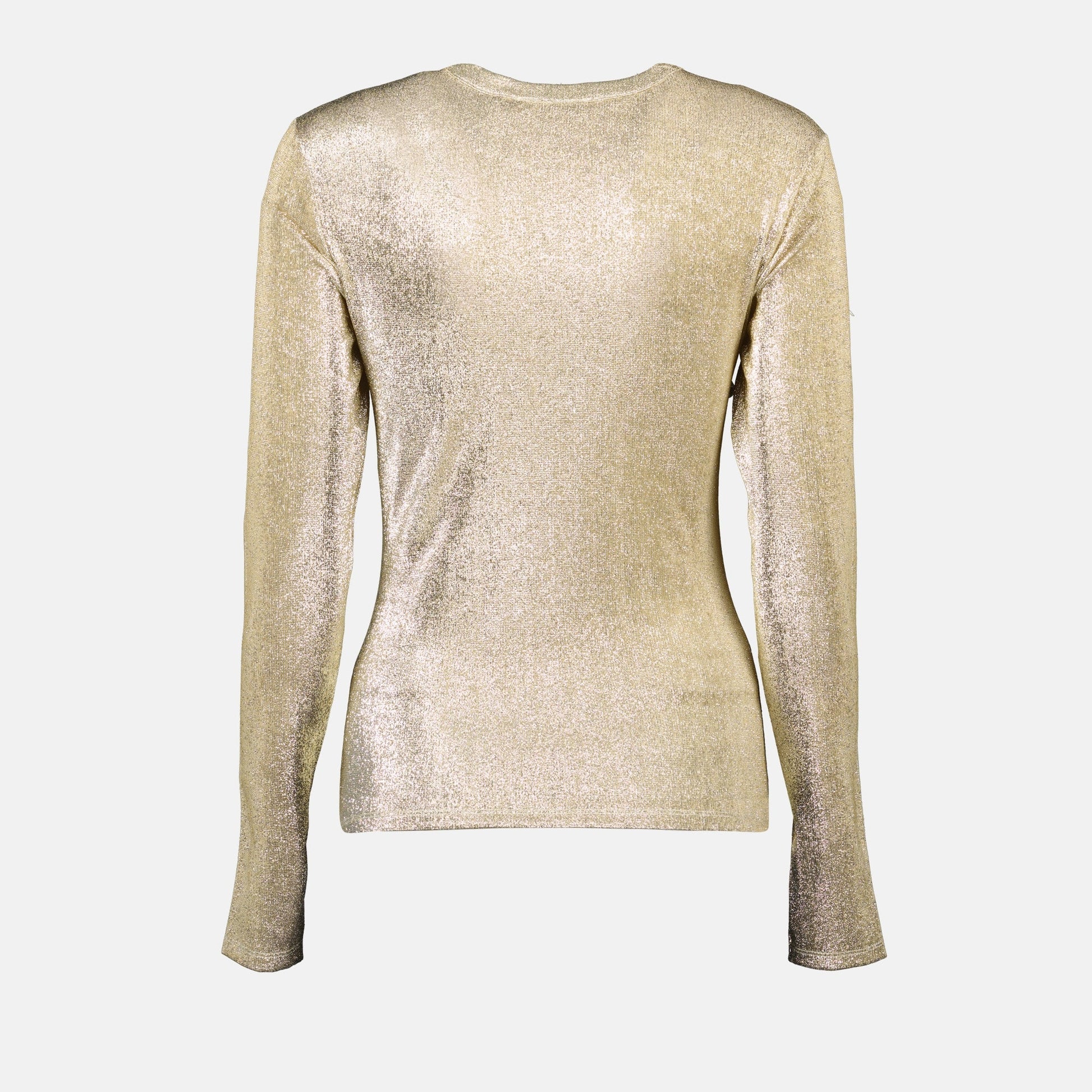 draped top, lurex fashion, metallic style, Rabanne top, elegant top