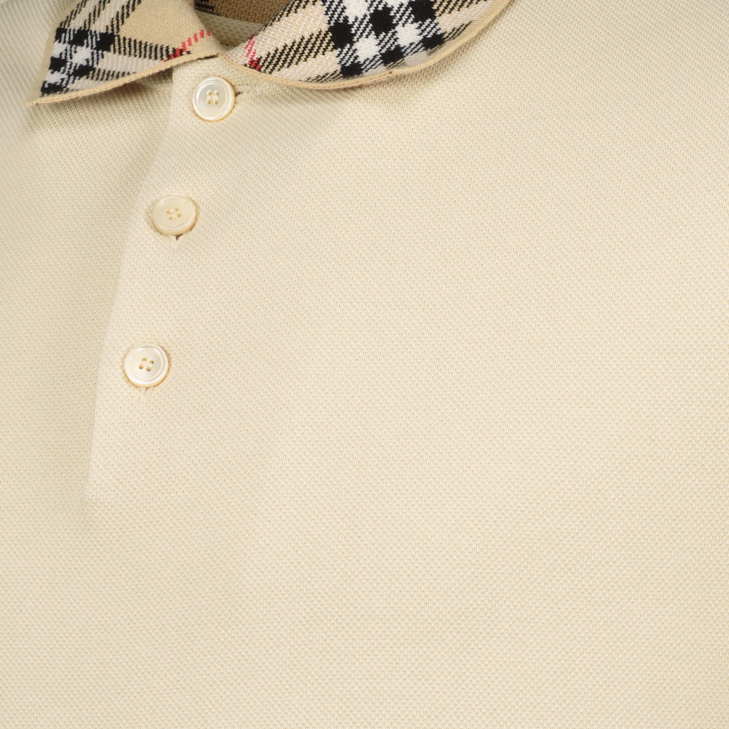 beige polo, check collar polo, cotton polo, casual wear, Spring-Summer collection