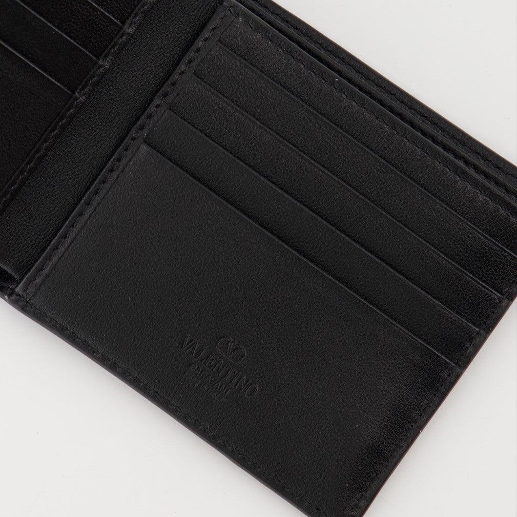 Valentino Garavani, VLogo Leather Wallet, luxury accessories, black wallet, premium leather wallet