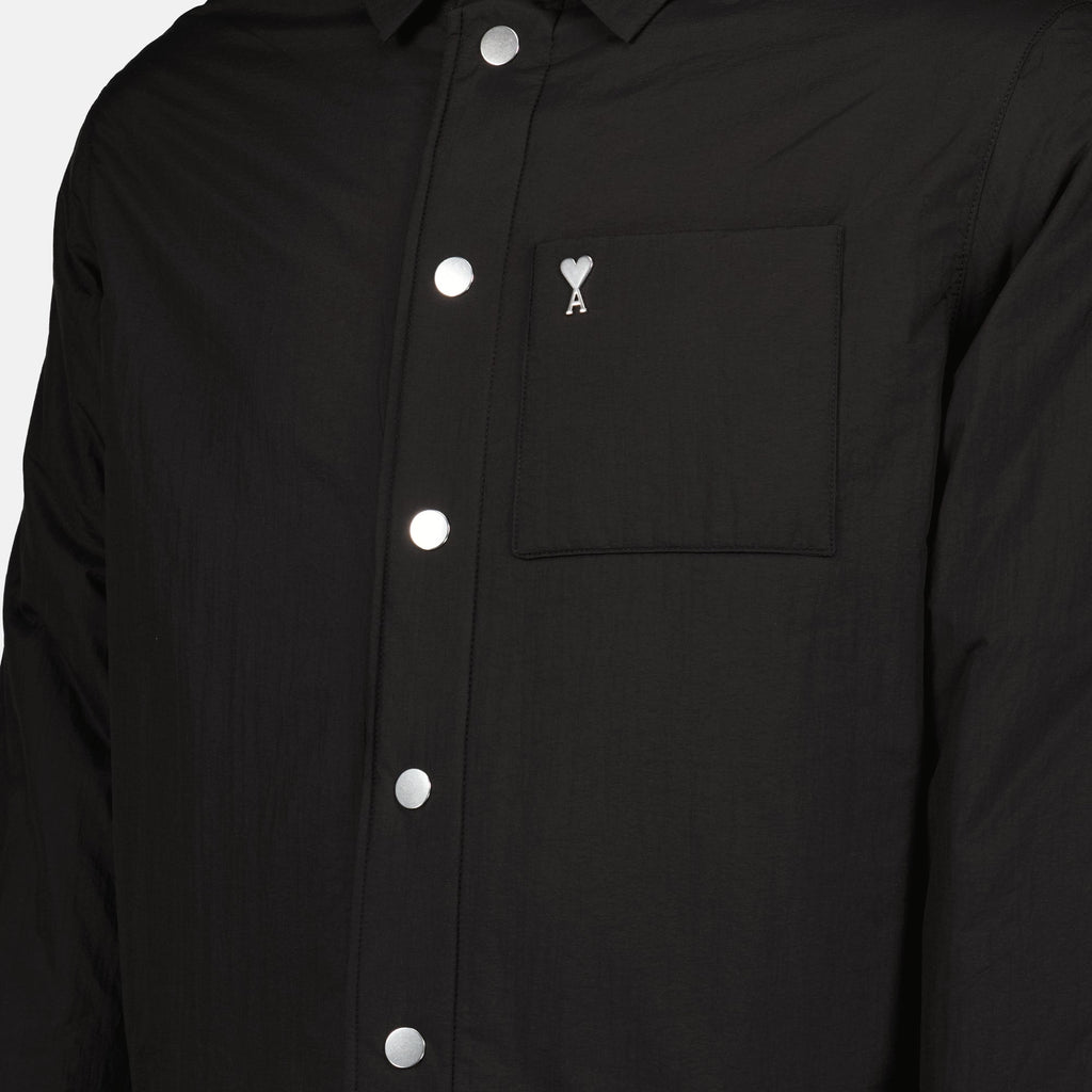 Black Nylon Overshirt
