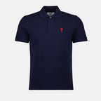 polo shirt, Ami de Coeur, navy blue polo, organic cotton polo, unisex fashion