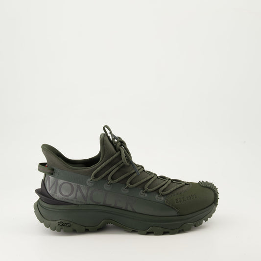 Trailgrip Lite sneakers, khaki sneakers, rubber tread sole, Moncler sneakers, luxury footwear