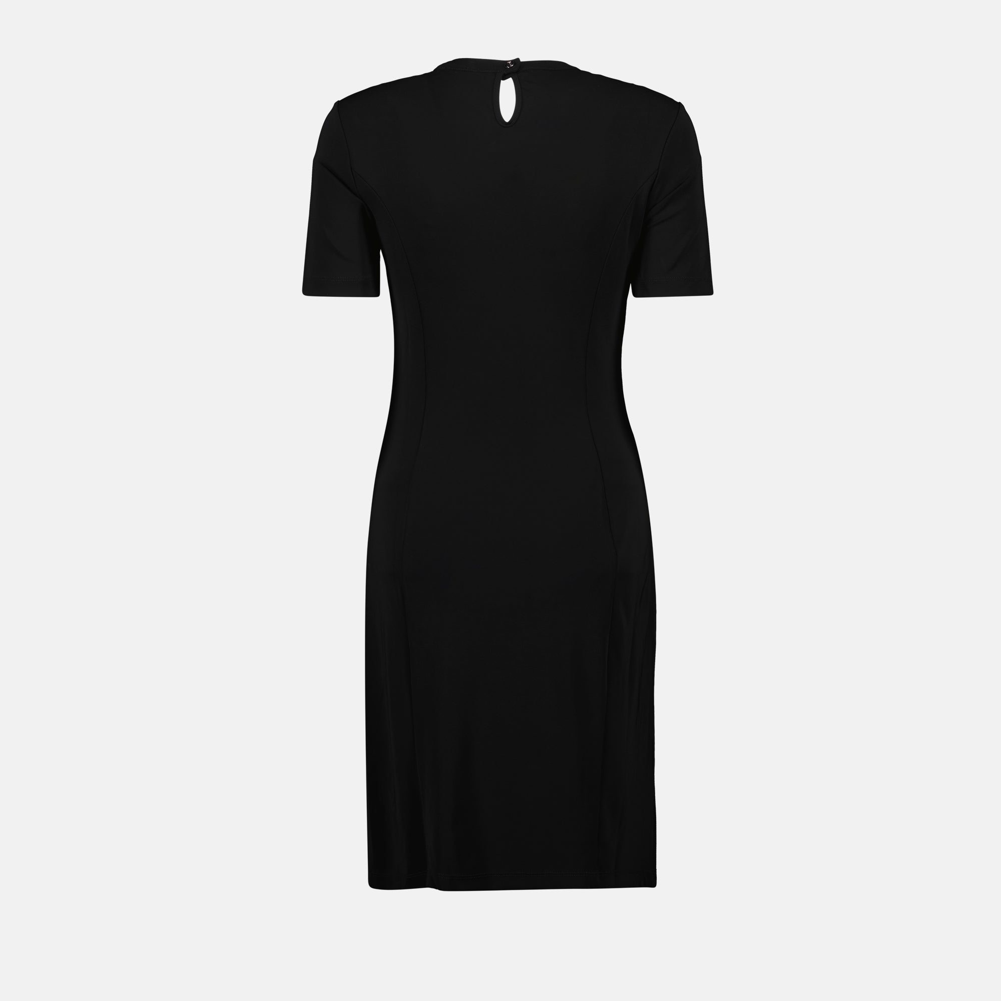 black draped dress, viscose dress, asymmetrical dress, Rabanne dress, elegant women's dress