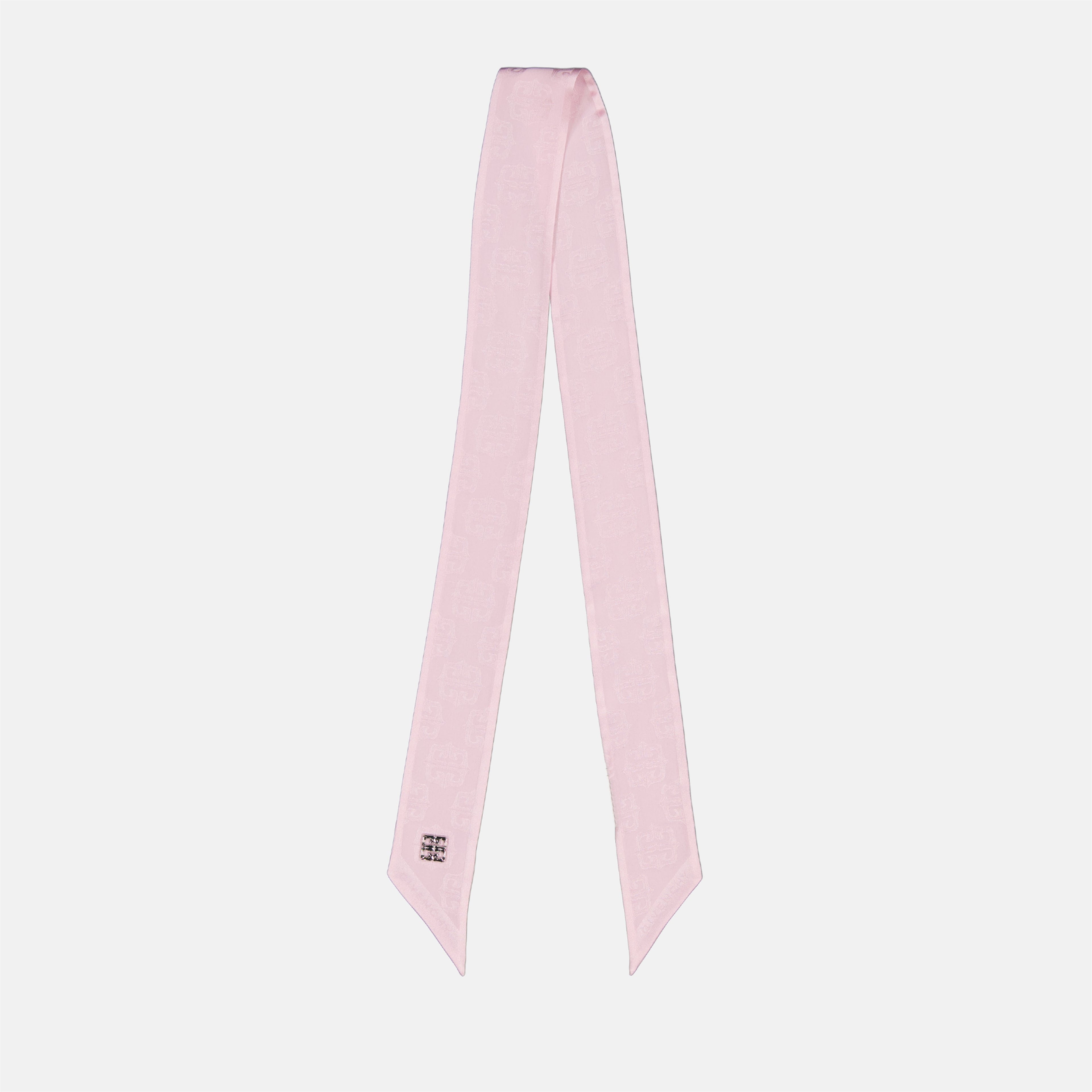 Givenchy scarf, silk scarf, 4G Liquid design, luxury accessory, rose scarf