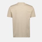 Ami Paris T-Shirt, beige T-Shirt, organic cotton shirt, embroidered logo T-Shirt, men's fashion