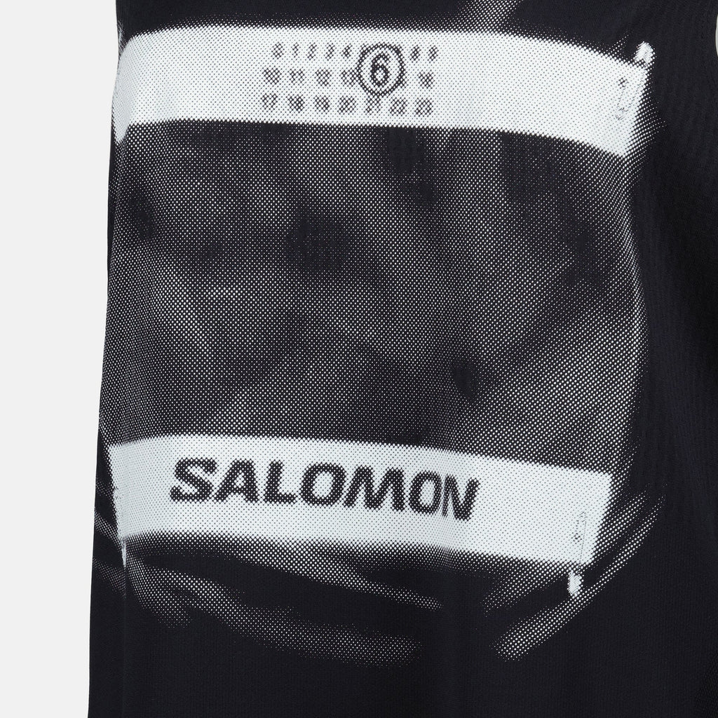 sport tank top, MM6 x Salomon, nylon top, Spring-Summer 2025, printed logo