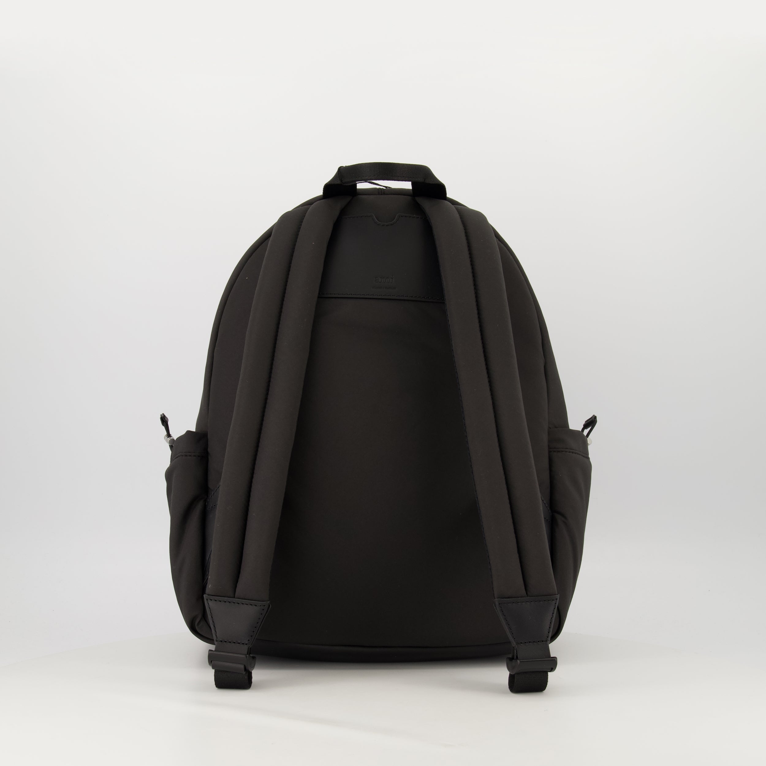 Ami de Coeur Backpack, Black Backpack, Water-Resistant Nylon Bag, Adjustable Straps, Practical Everyday Backpack