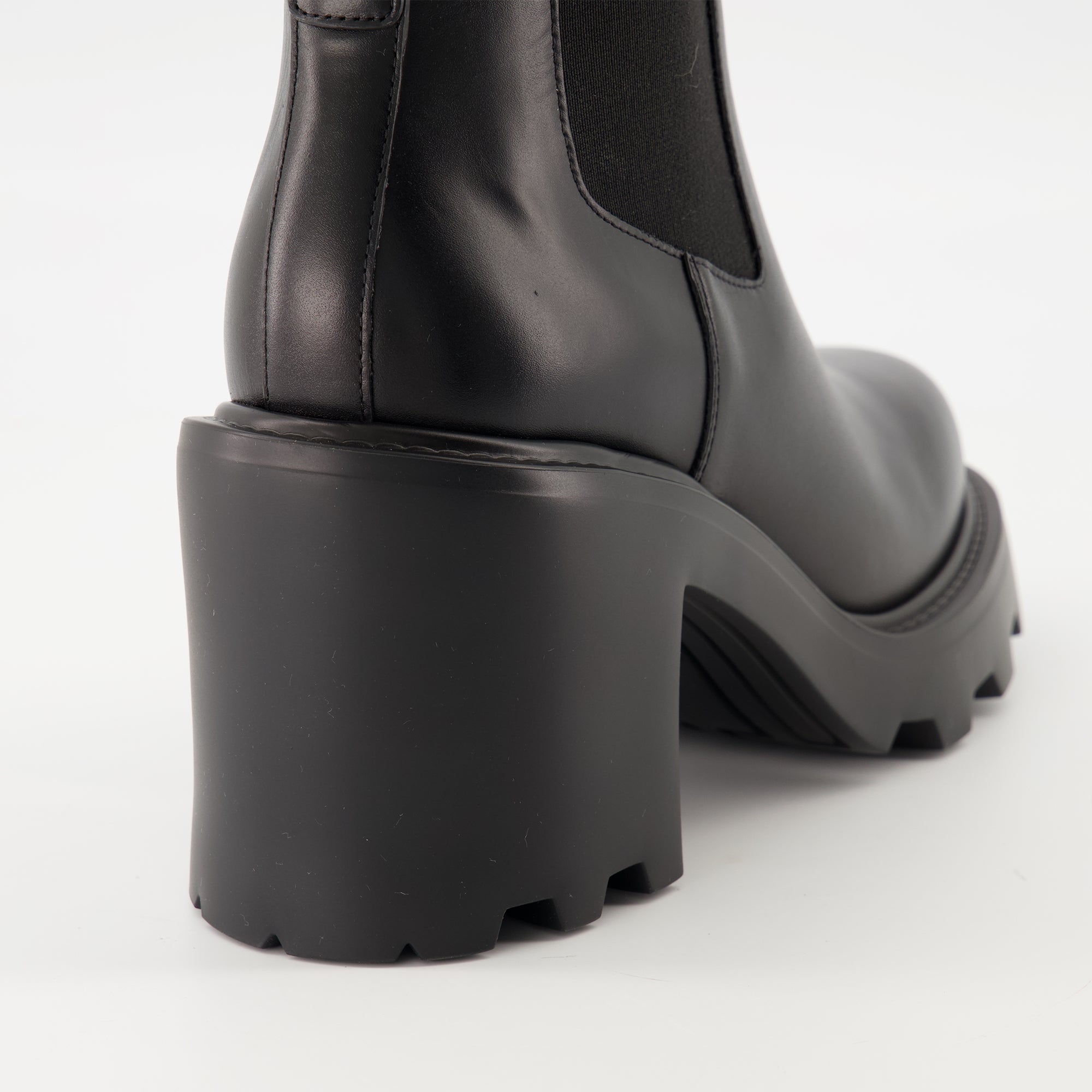 Beatle ankle boots, Valentino Garavani, shiny leather boots, VLogo Signature, black ankle boots