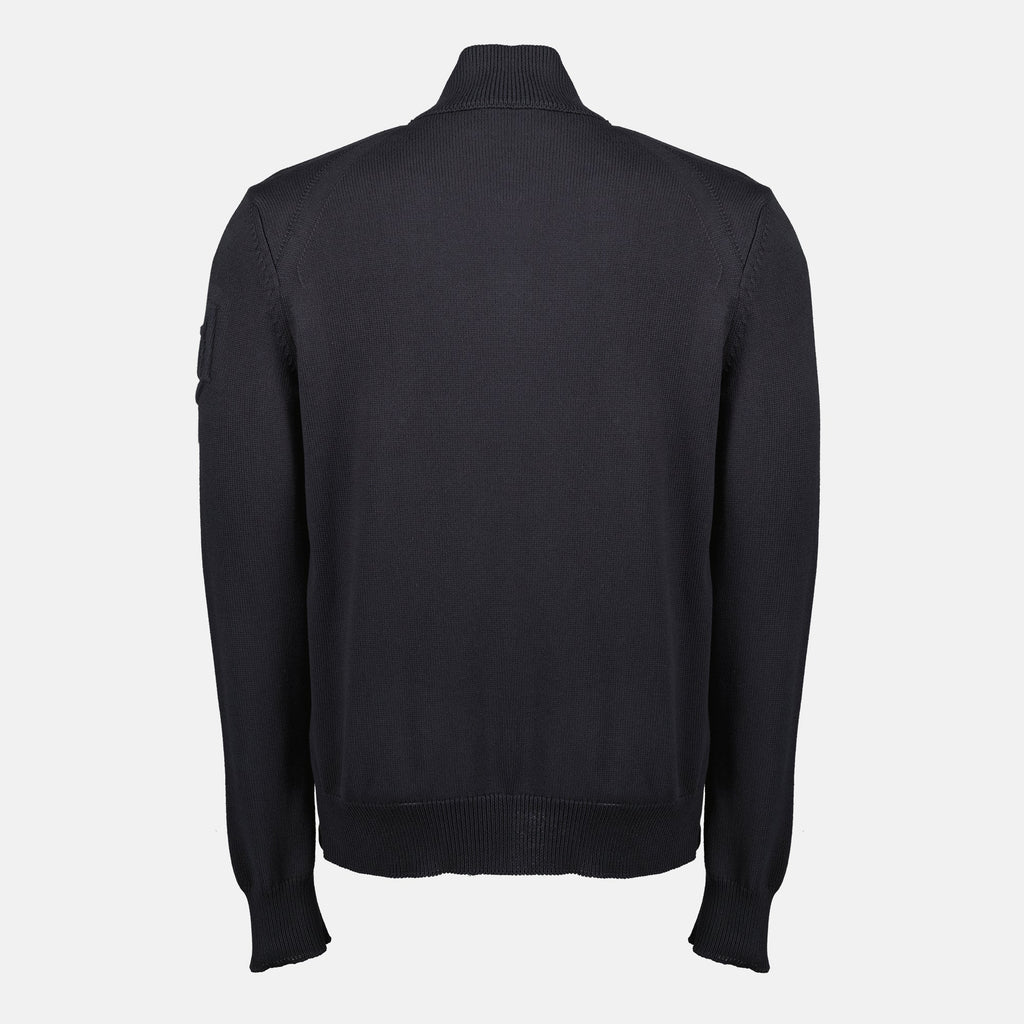 Cardigan Bi-matière Bleu Marine