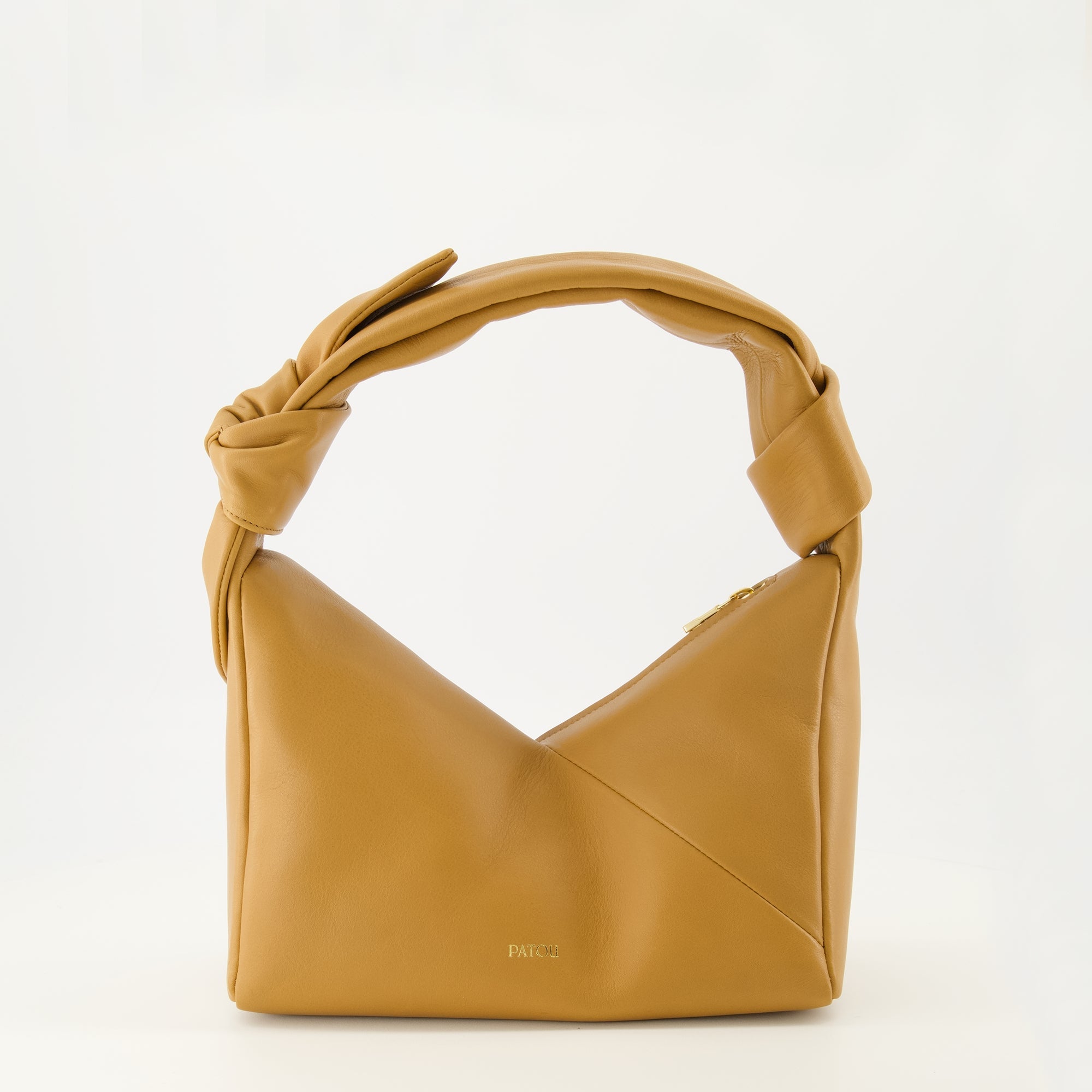 Image of Brown Leather Patou Bag by Patou for Women - Season Spring-Summer 2026 - Front View
