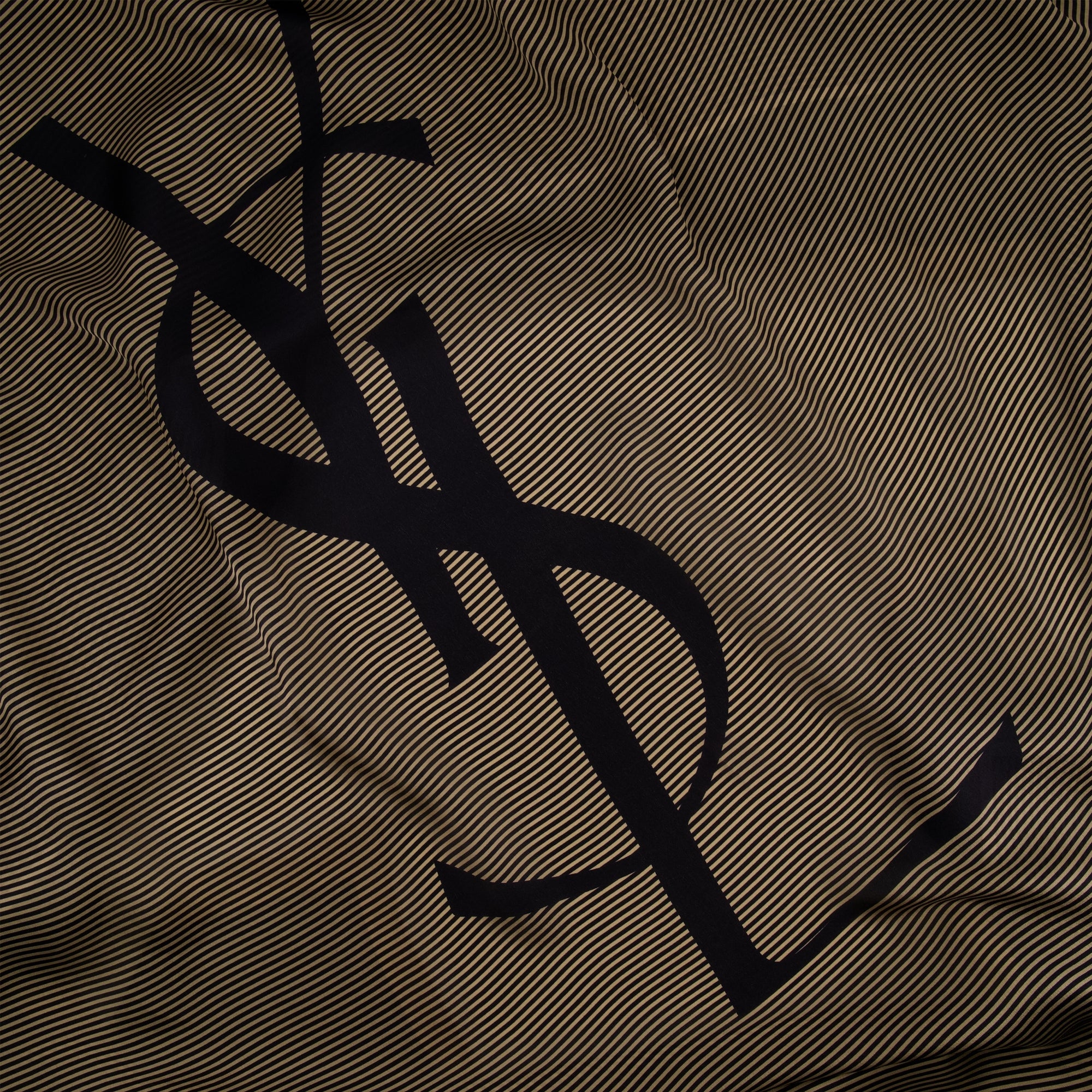 Cassandre stole, Saint Laurent stole, silk accessory, brown silk stole, designer stole