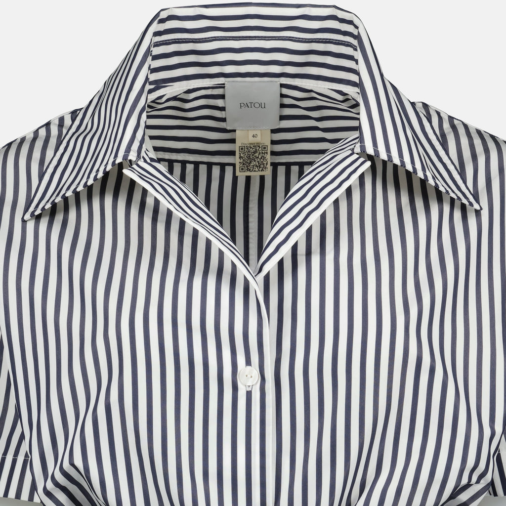 여성을 위한 패투의 짧은 줄무늬 셔츠 이미지 - 2026년 봄 여름 시즌 - 디테일 보기 2