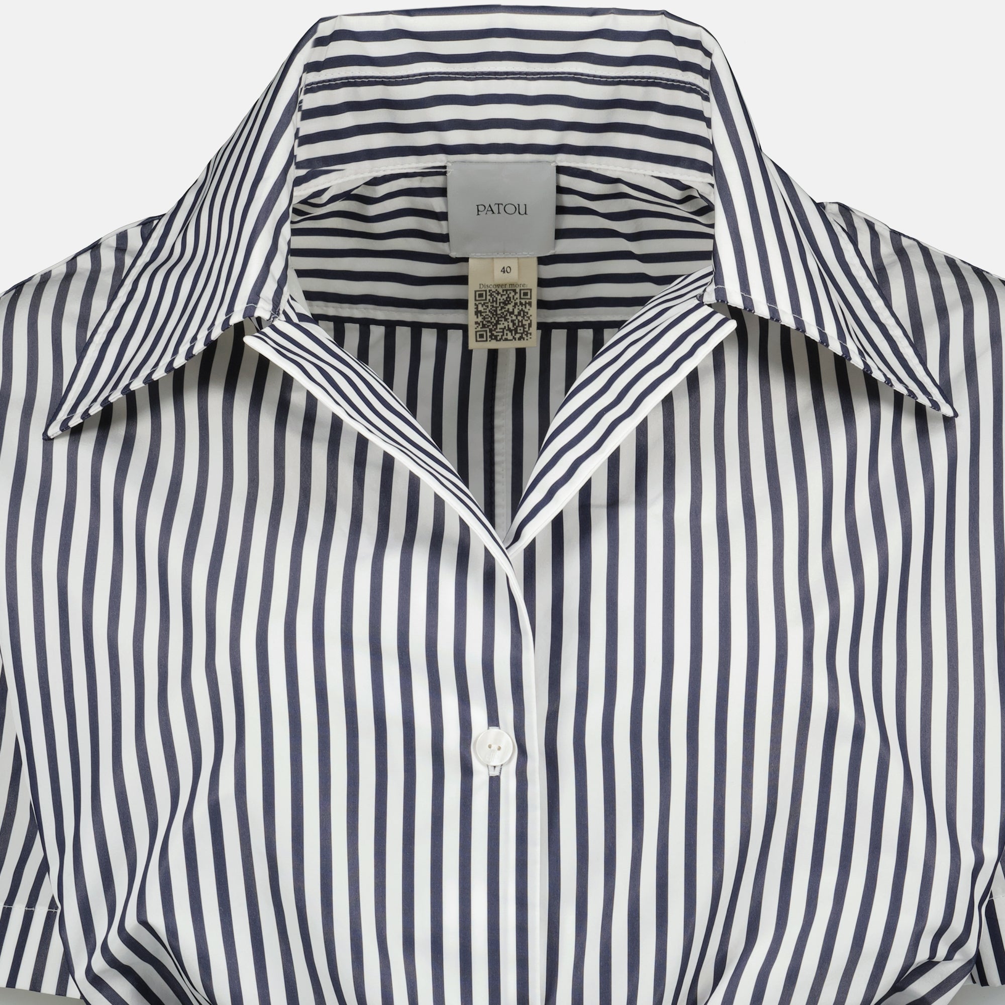 여성을 위한 패투의 짧은 줄무늬 셔츠 이미지 - 2026년 봄 여름 시즌 - 디테일 보기 2