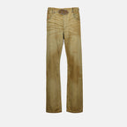 베이지 스트레이트 진