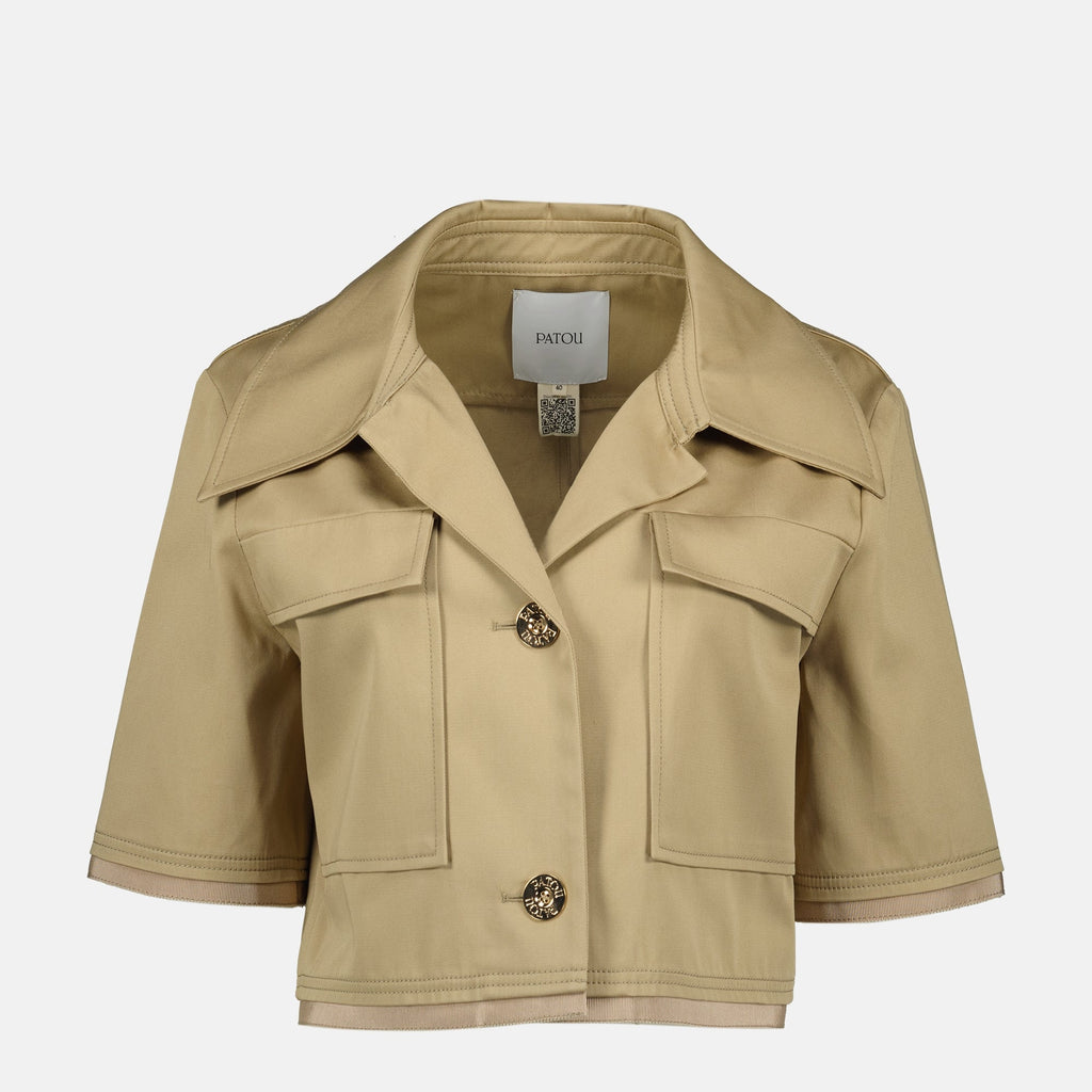 Image of Beige Short Jacket by Patou for Women - Season Spring-Summer 2026 - Front View