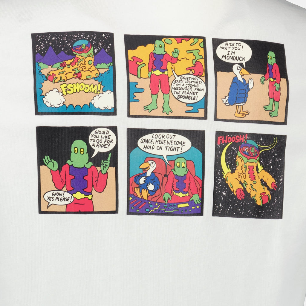 Image du T-shirt Monduck Espace Blanc par Moncler pour Hommes - Saison Printemps-Été 2026 - Détail Vue 2