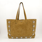 Nellcôte bag, beige suede bag, VLogo Signature, removable zipped pouch, premium accessories