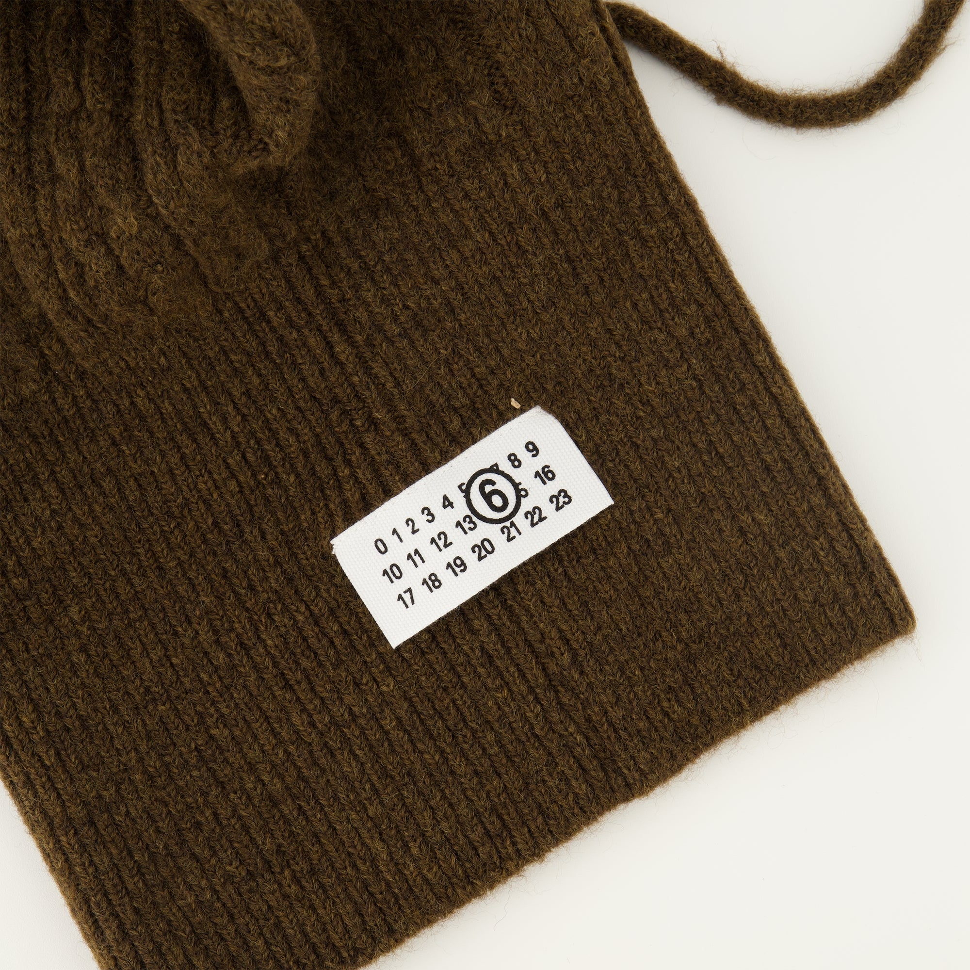 knit balaclava, MM6 fashion, brown accessories, wool blend, autumn winter collection