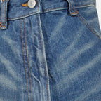 Twist Denim Jeans, MM6 jeans, wide-leg denim, high waist jeans, faded blue jeans