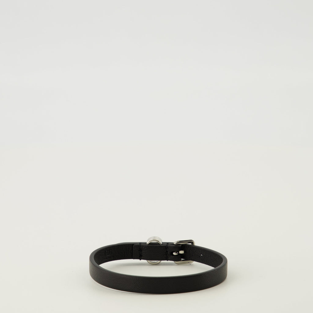 Image of Ovalette Leather Bracelet by Valentino Garavani for Men - Season Spring-Summer 2026 - Back View