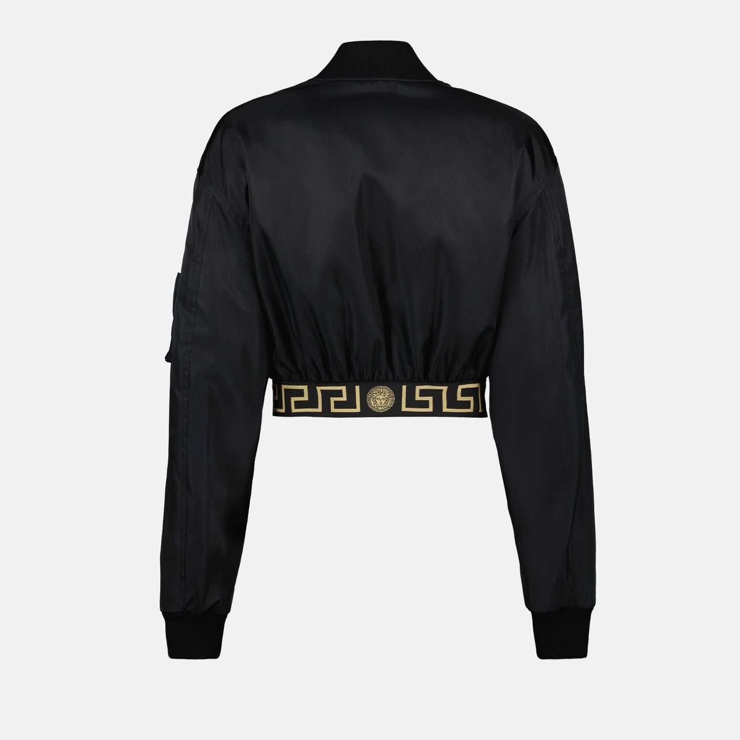 Versace bomber jacket, reversible jacket, luxury nylon jacket, black bomber, autumn-winter 2024 fashion