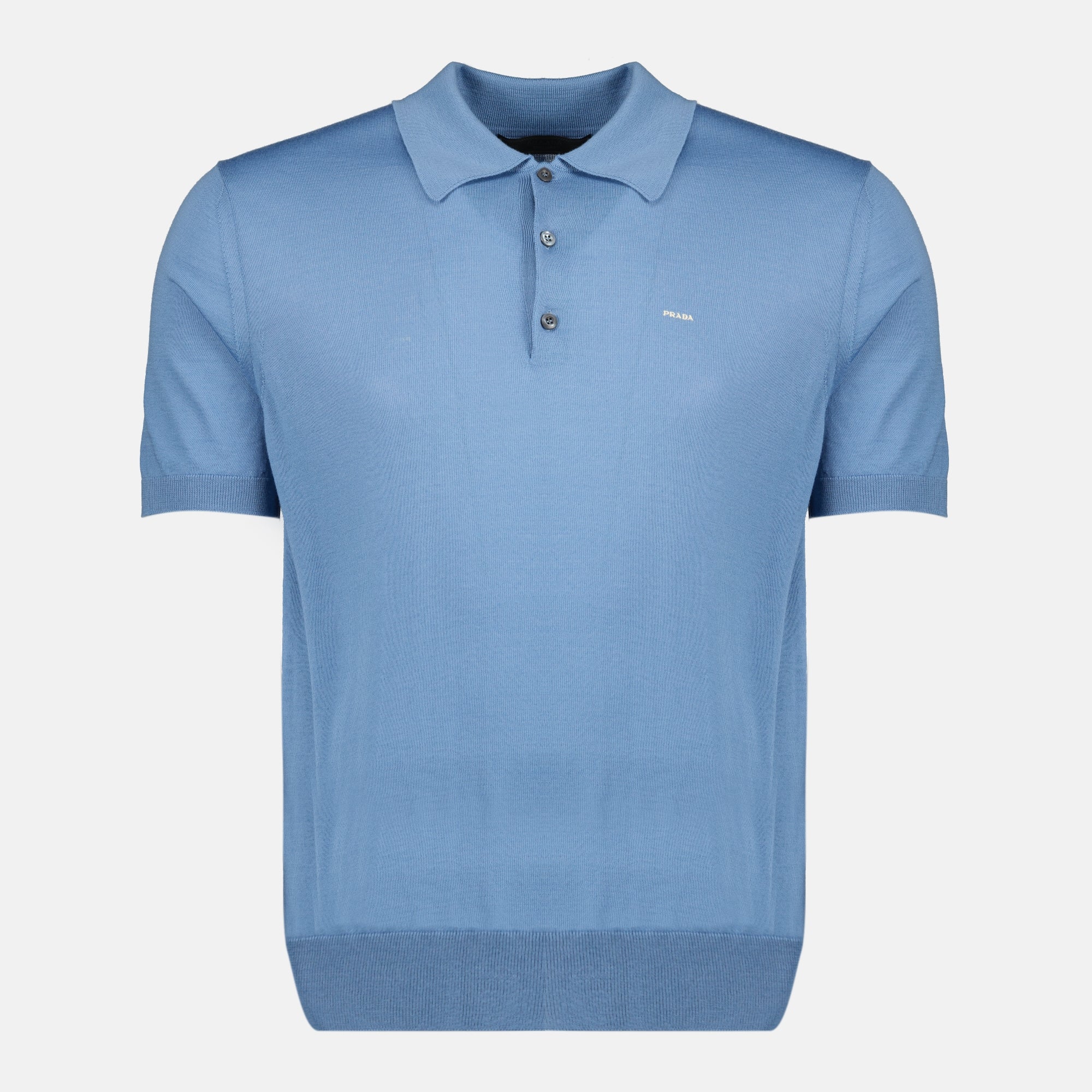 프라다의 남성용 울 폴로 셔츠 이미지 - 시즌 봄-여름 2026 - 앞면보기