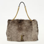 Maxi Jamie 4.3 handbag, Saint Laurent, faux fur bag, fashion accessory, sophisticated handbag