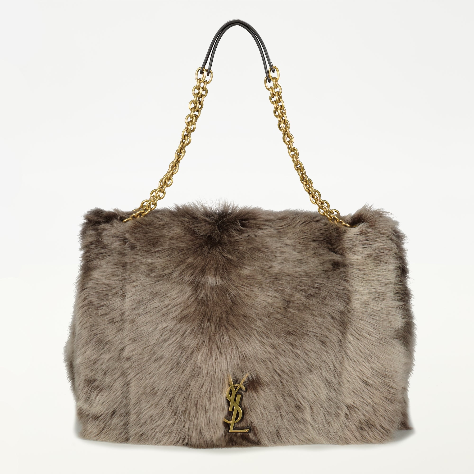 Maxi Jamie 4.3 handbag, Saint Laurent, faux fur bag, fashion accessory, sophisticated handbag