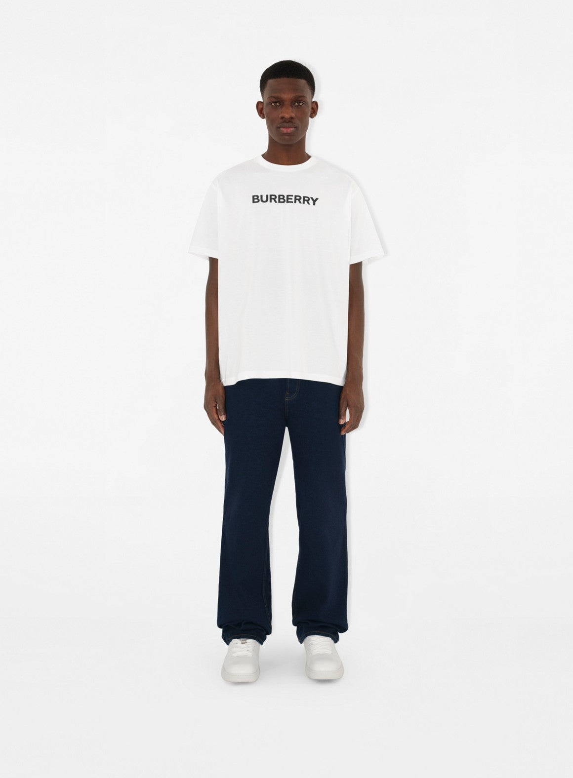 Burberry T-shirt, luxury men's fashion, designer menswear, white T-shirt Burberry, high-end clothing