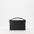 black leather bag, Lunch Box Bag, AMI Paris, unisex bag, elegant handbag
