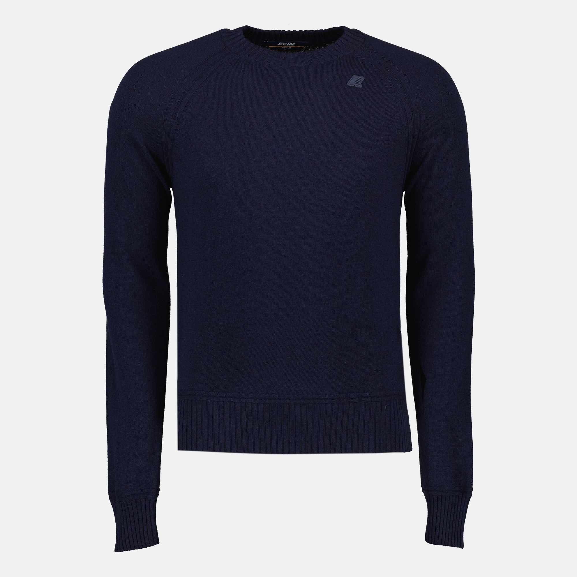 K-Way Sebas wool pull, navy knit pullover, men's knitwear, cashmere blend sweater, autumn winter fashion