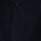 Terry cotton shirt, Orlebar Brown shirt, luxury fashion, navy shirt, organic fabric