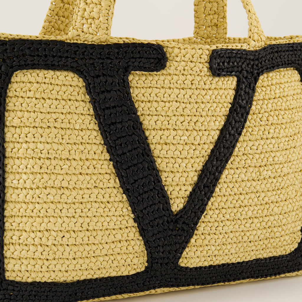 Viva Superstar tote bag, Valentino bag, raffia tote, signature bag, luxury accessories