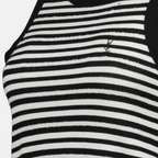 striped tank top, cotton top, Cassandre, Saint Laurent clothing, women's fashion