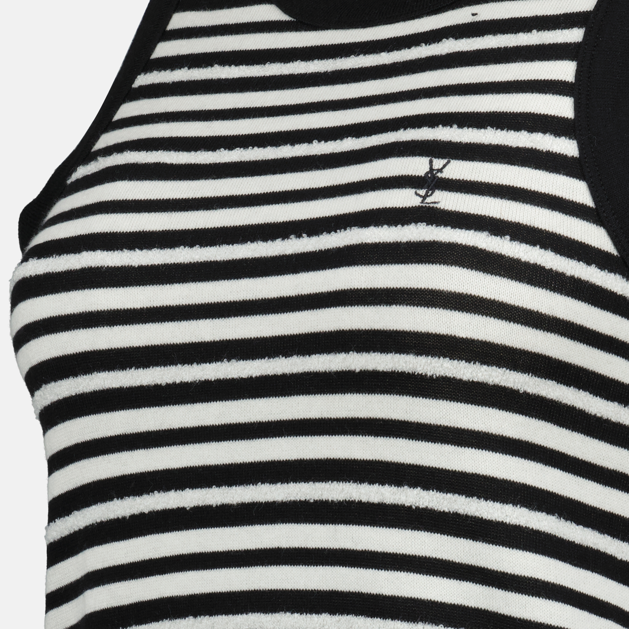 striped tank top, cotton top, Cassandre, Saint Laurent clothing, women's fashion