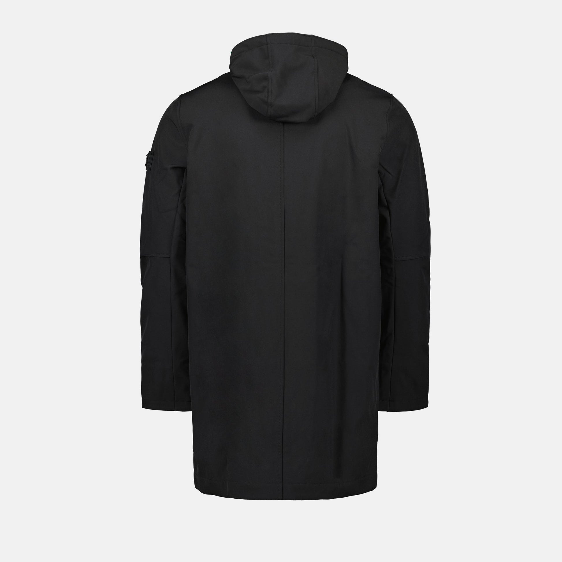 black long parka, winter jacket, Japan Rag parka, men's outerwear, polyester coat