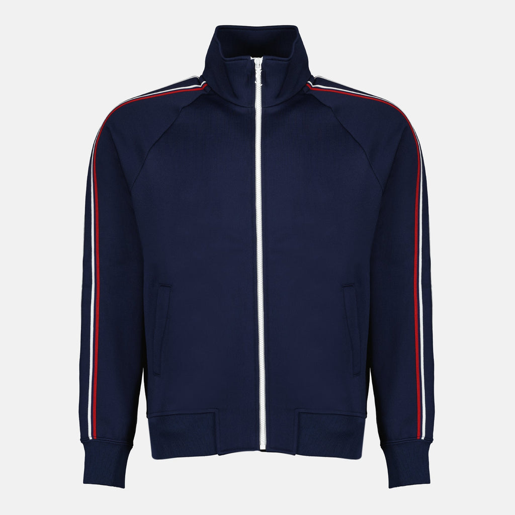 Image of Tracksuit Fleece Jacket by Saint Laurent for Men - Season Spring-Summer 2026 - Front View
