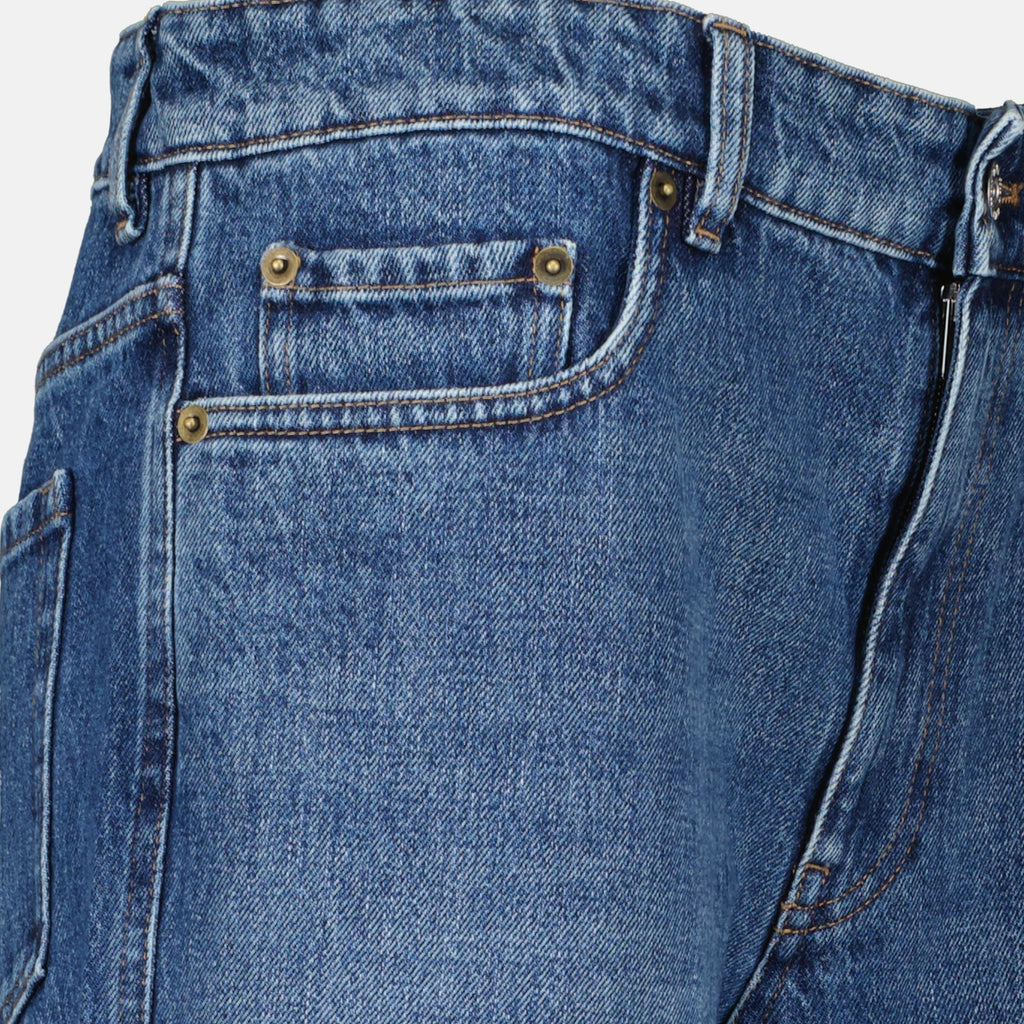 Bilde av Miu Miu blå denim jeans av Miu Miu for kvinner - Sesong vår-sommer 2026 - Detalj 2