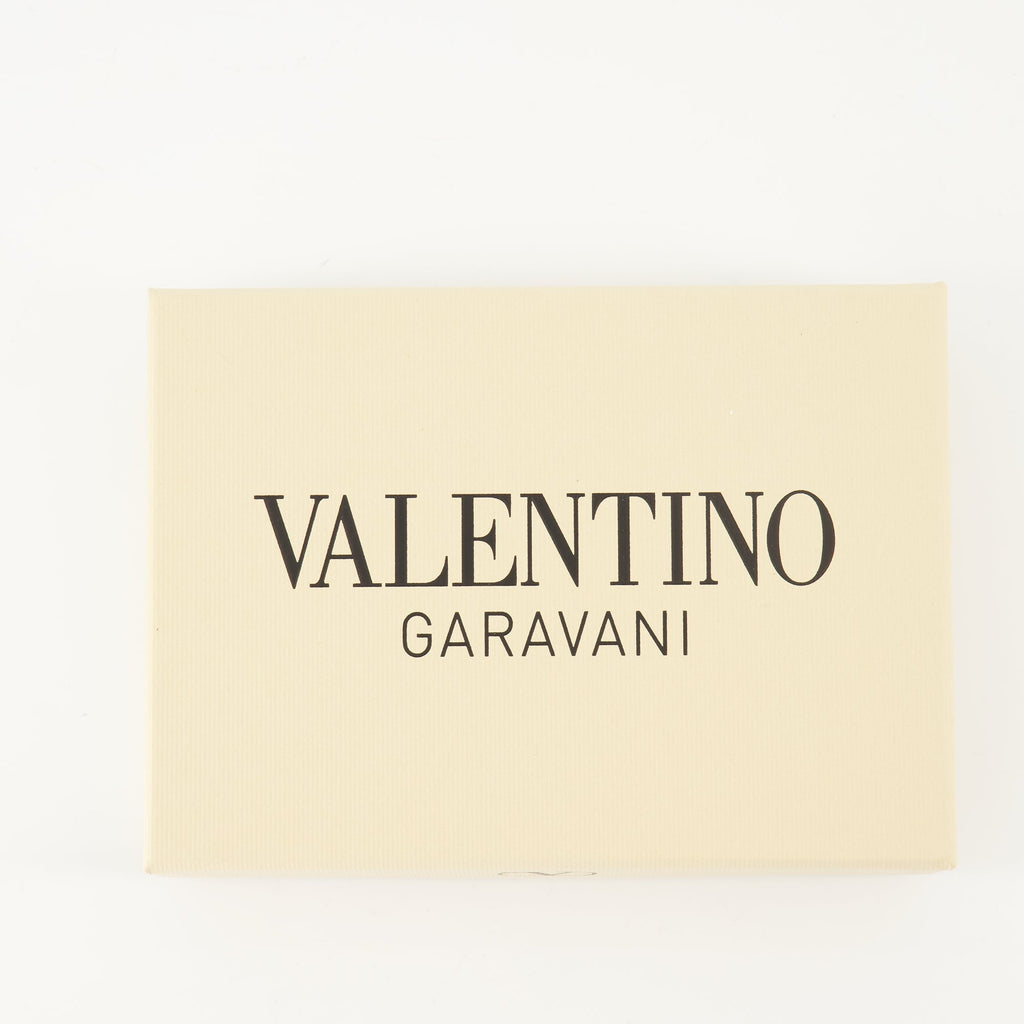 Valentino Garavani cardholder, Quiltie 67 accessory, luxury leather cardholder, VLogo Signature cardholder, black leather wallet