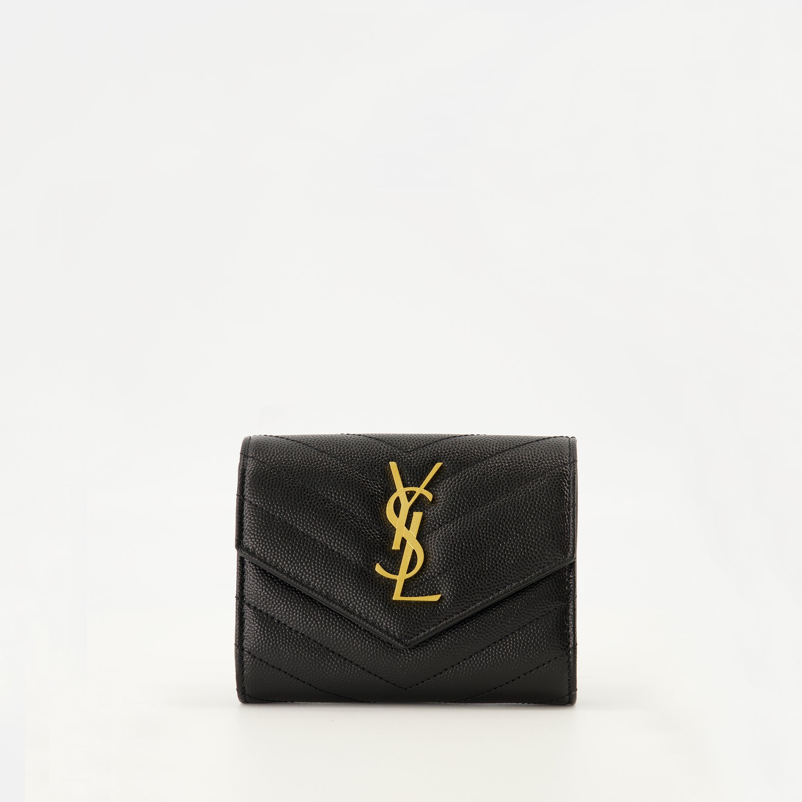 Saint Laurent wallet, Cassandre wallet, grained leather accessory, luxury wallets, designer wallets