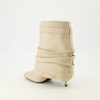 Image of Shark Lock Stiletto Booties by Givenchy for Women - Season Autumn-Winter 2025 - Back Right Three-Quarter View