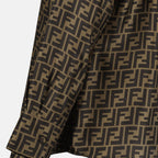 Image of Silk FF Brown Shirt by Fendi for Women - Season Spring-Summer 2025 - Product detail view 3