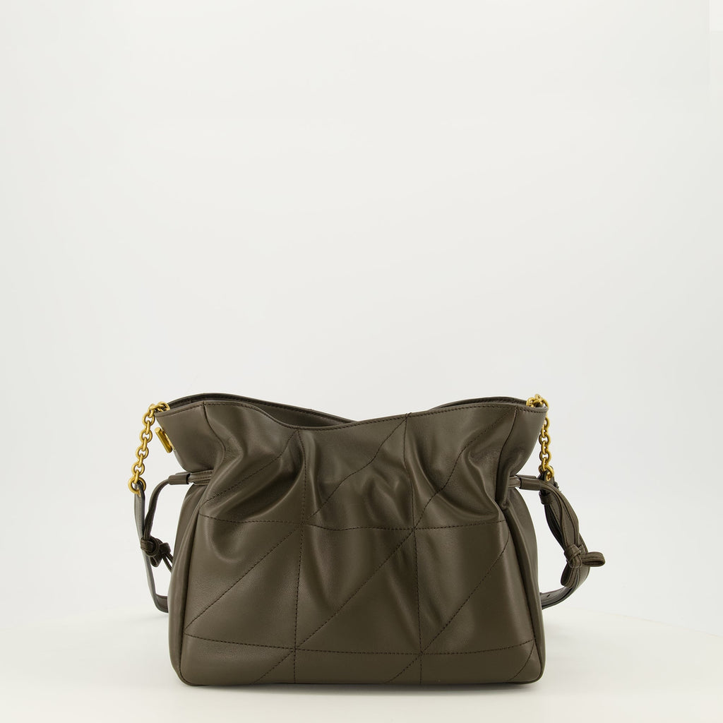 Jamie Shoulder Pouch aus khakifarbenem Leder
