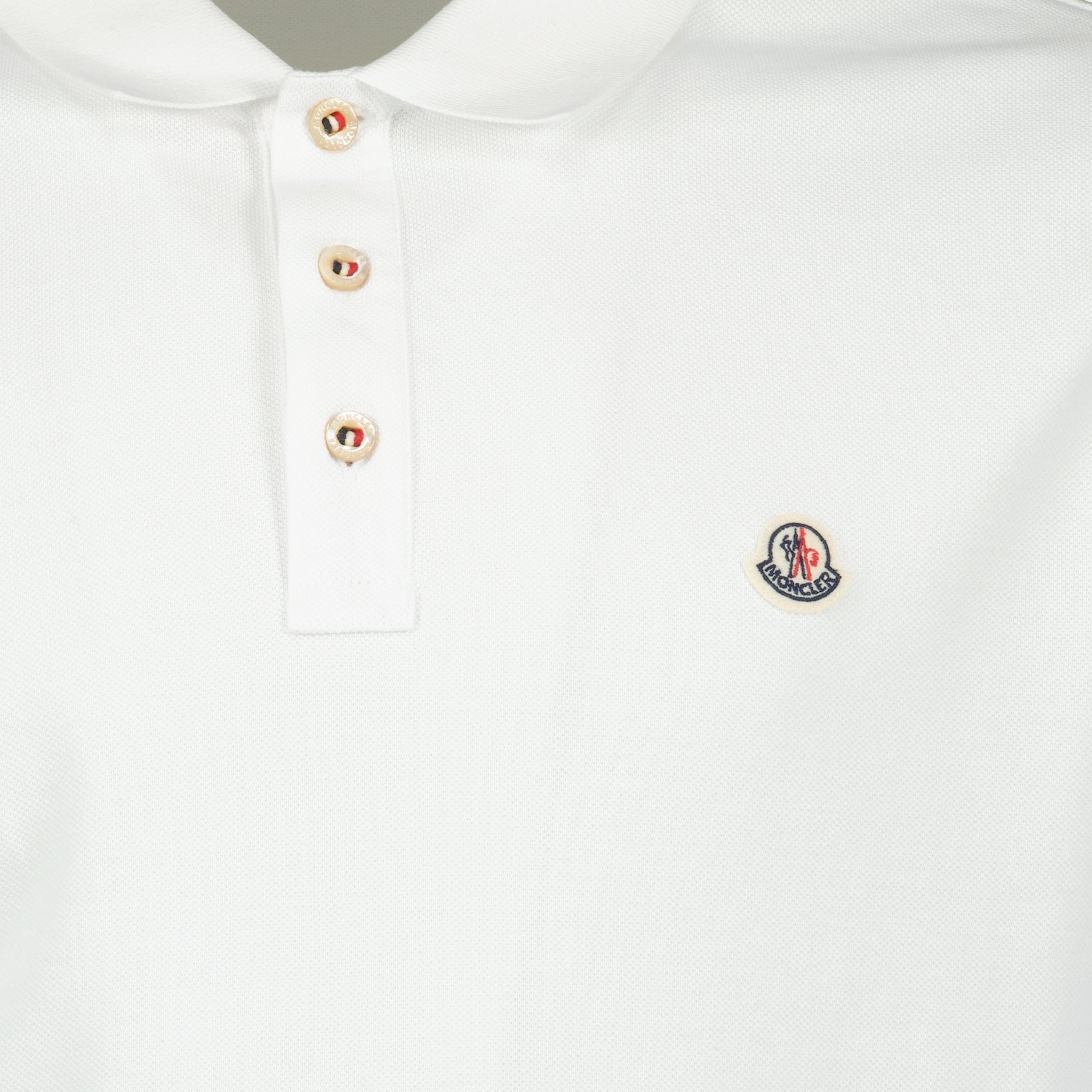 Moncler, white polo, logo polo, cotton polo, men's fashion