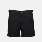 swim shorts, Alexander McQueen, black swimwear, nylon beachwear, summer fashion