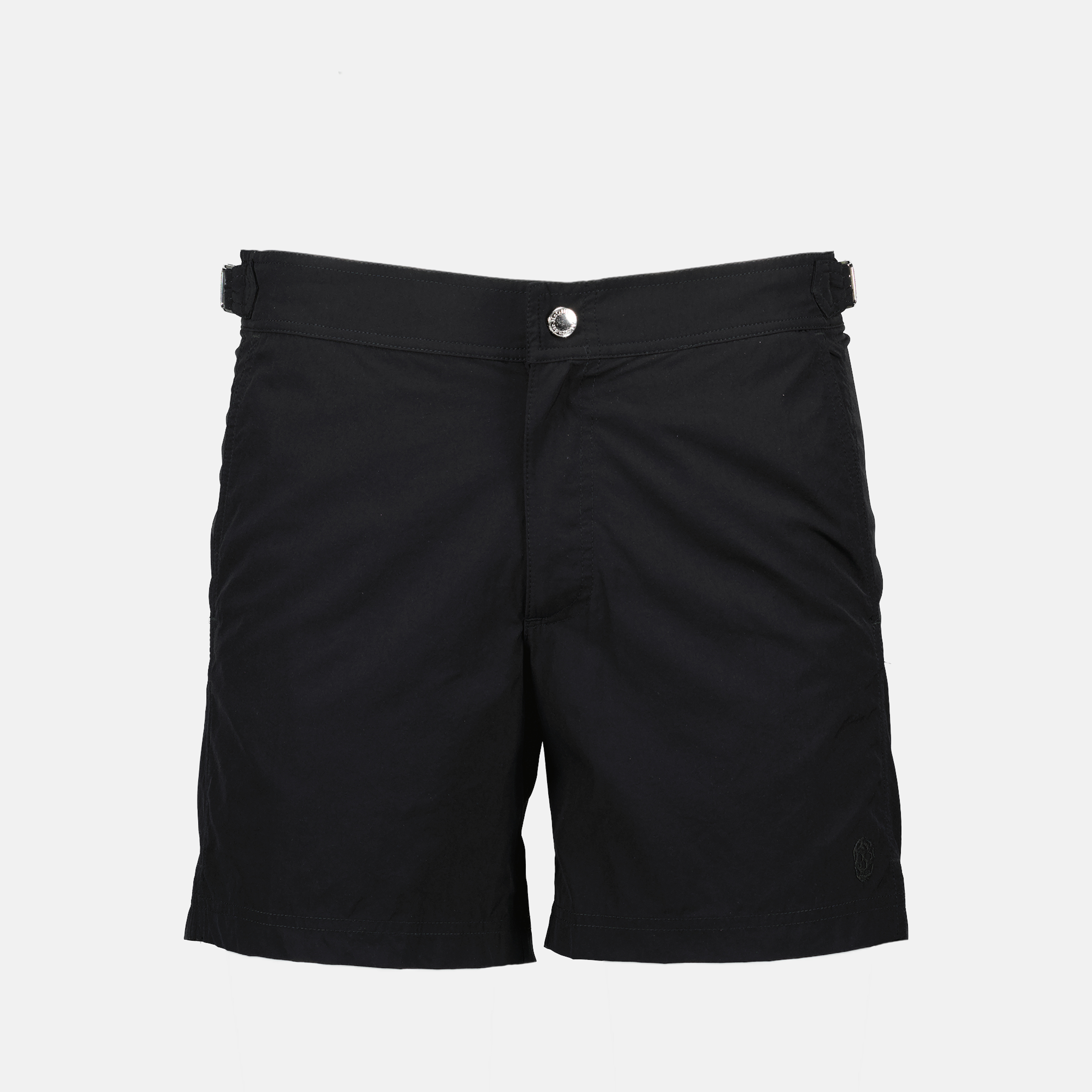 swim shorts, Alexander McQueen, black swimwear, nylon beachwear, summer fashion